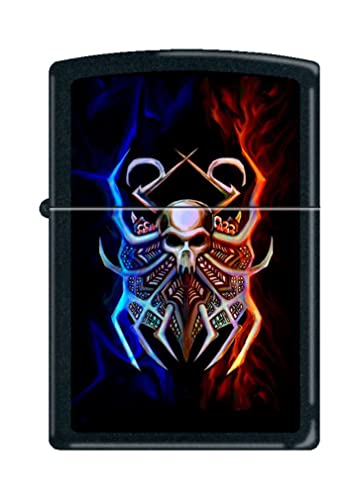 Skull Spider Flame Black Matte Z5017