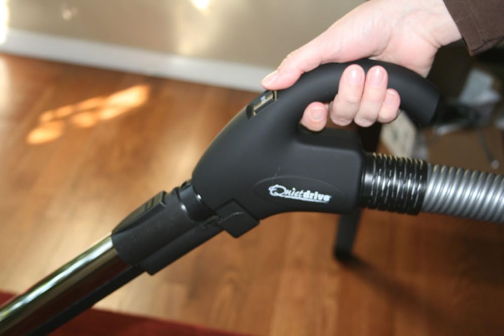 Cen-Tec Systems 35 Ft Central Vacuum Hose with Flush Handle & Hanger - Electric Pigtail Extension for Whole House Cleaning | Ideal for Hard-to-Reach Areas, Stairs, and Car Detailing