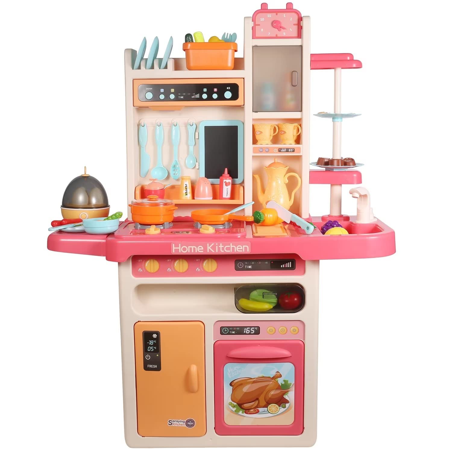 Realistic Kids Kitchen Play Set with Lights & Sound - Pretend Cooking Toy for Playtime Fun