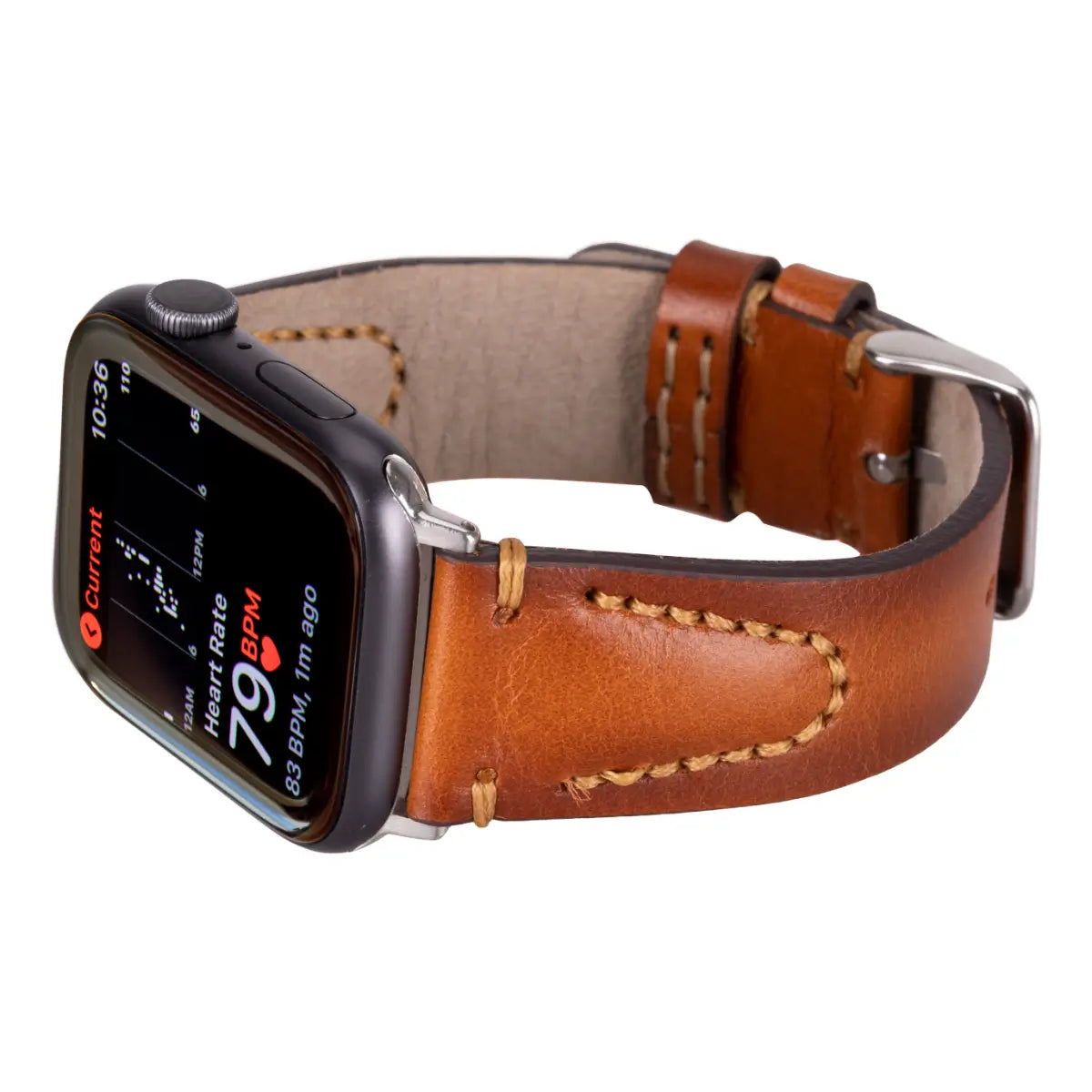 Premium Brown Leather Sport Band for Apple Watch - Avila Series - Durable & Stylish for Workouts, Running & Everyday Wear