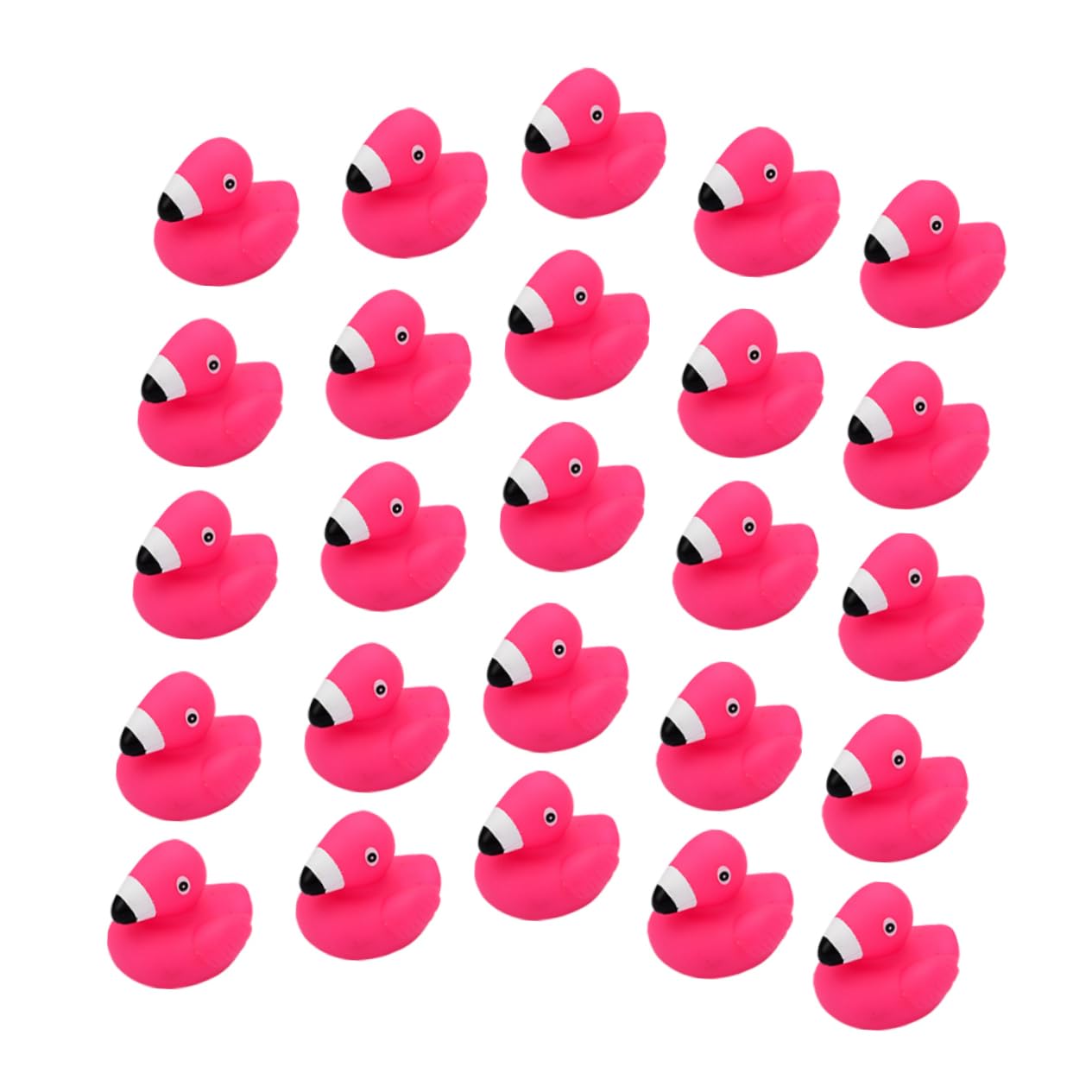 48 Pcs Flamingo Bath Toys for Kids - Non-Toxic Vinyl Water Play Toys for Bathtub, Pool & Beach Fun - Safe Rosy Pink Floating Ducks for Toddlers & Babies