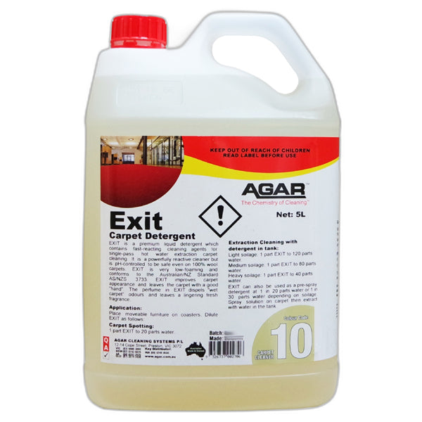 Agar Exit Concentrate Carpet Cleaner & Shampoo | Powerful Stain Remover for Deep Cleaning Carpets & Upholstery | Ideal for Home, Office, and Pet Areas