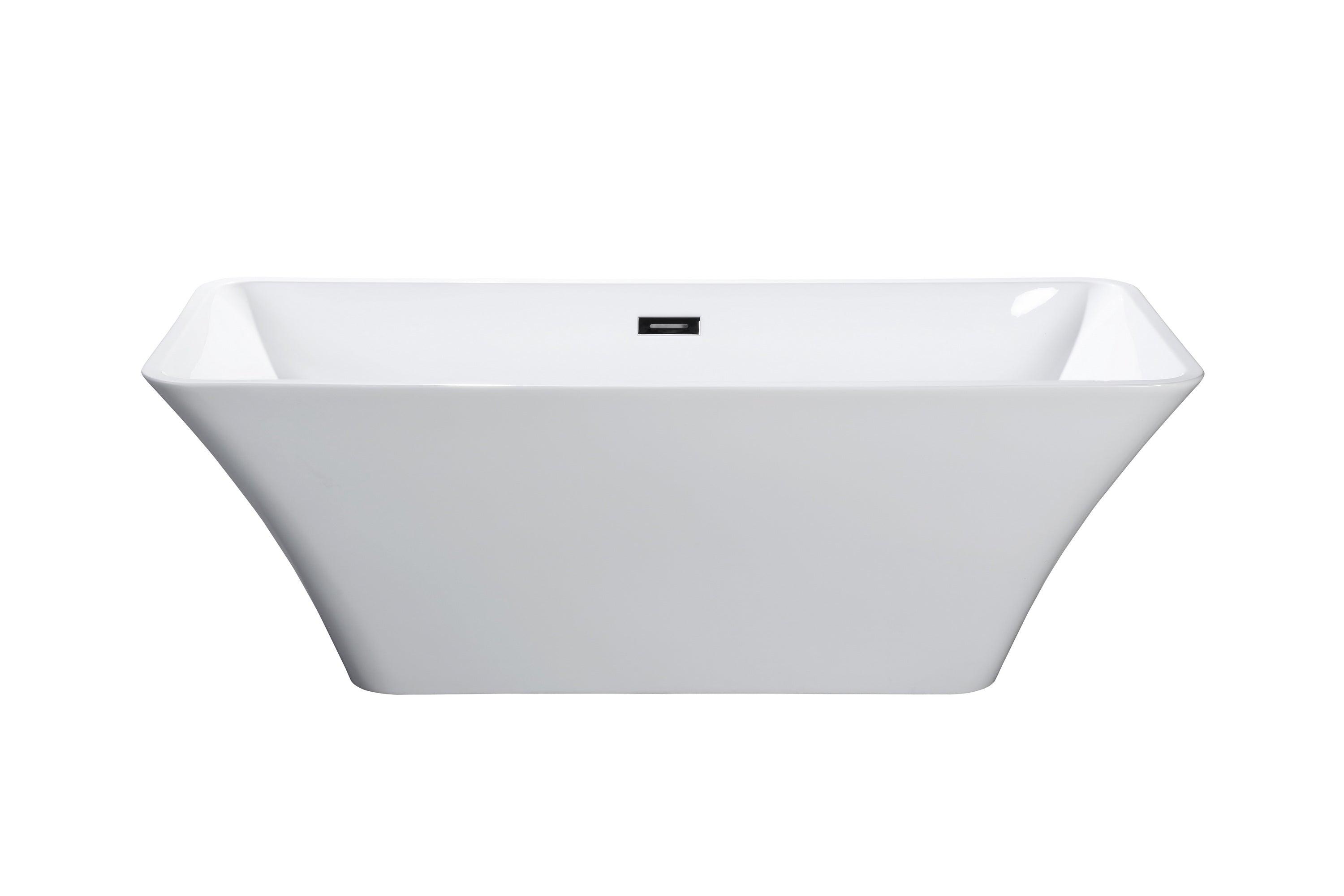 67 Inch Freestanding Bathtub - Large Soaking Tub for Adults, Modern Acrylic Stand Alone Tub with Non-Slip Base - Perfect for Spa, Bathroom, Master Suite Relaxation