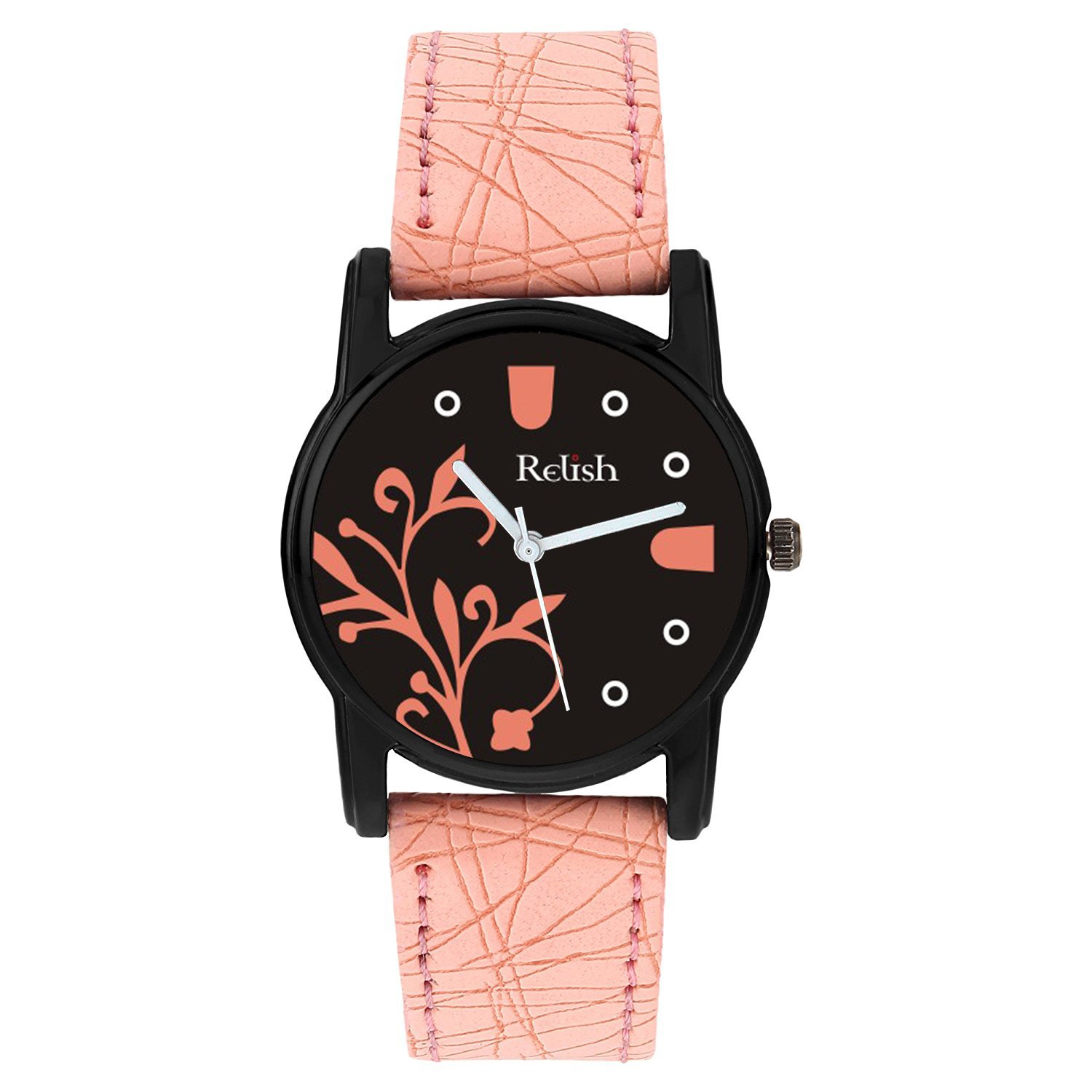 Elegant Analog Black Dial Watch for Women & Girls - RE-L091PB | Stylish Fashion Accessory for Everyday Wear, Office, and Special Occasions