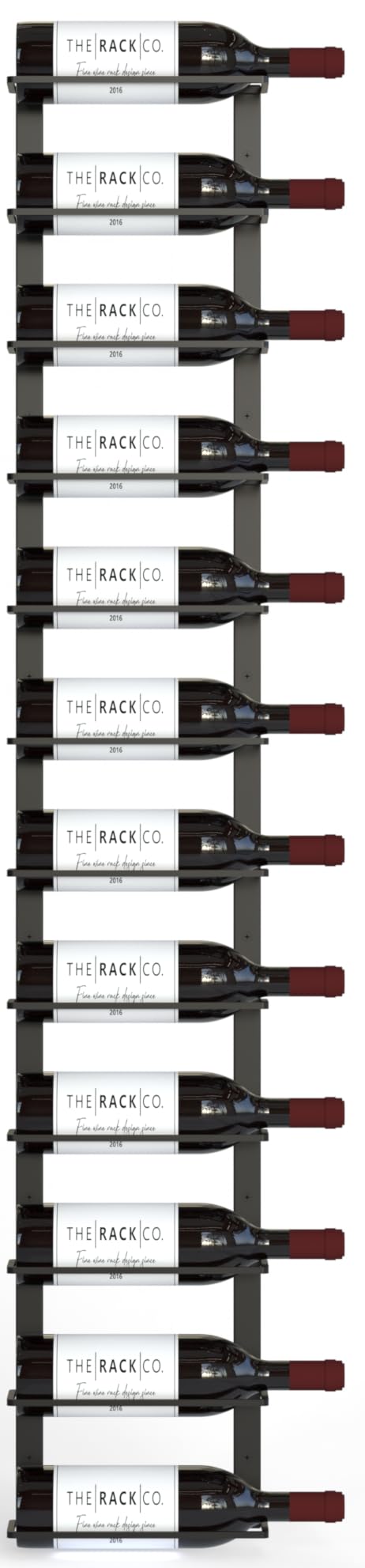 TheRackCo. Double Frame Wall Mount Wine Bottle Rack - Holds 12 Bottles with Free Corkscrew Opener | Space-Saving Home Bar & Kitchen Storage Solution for Wine Enthusiasts