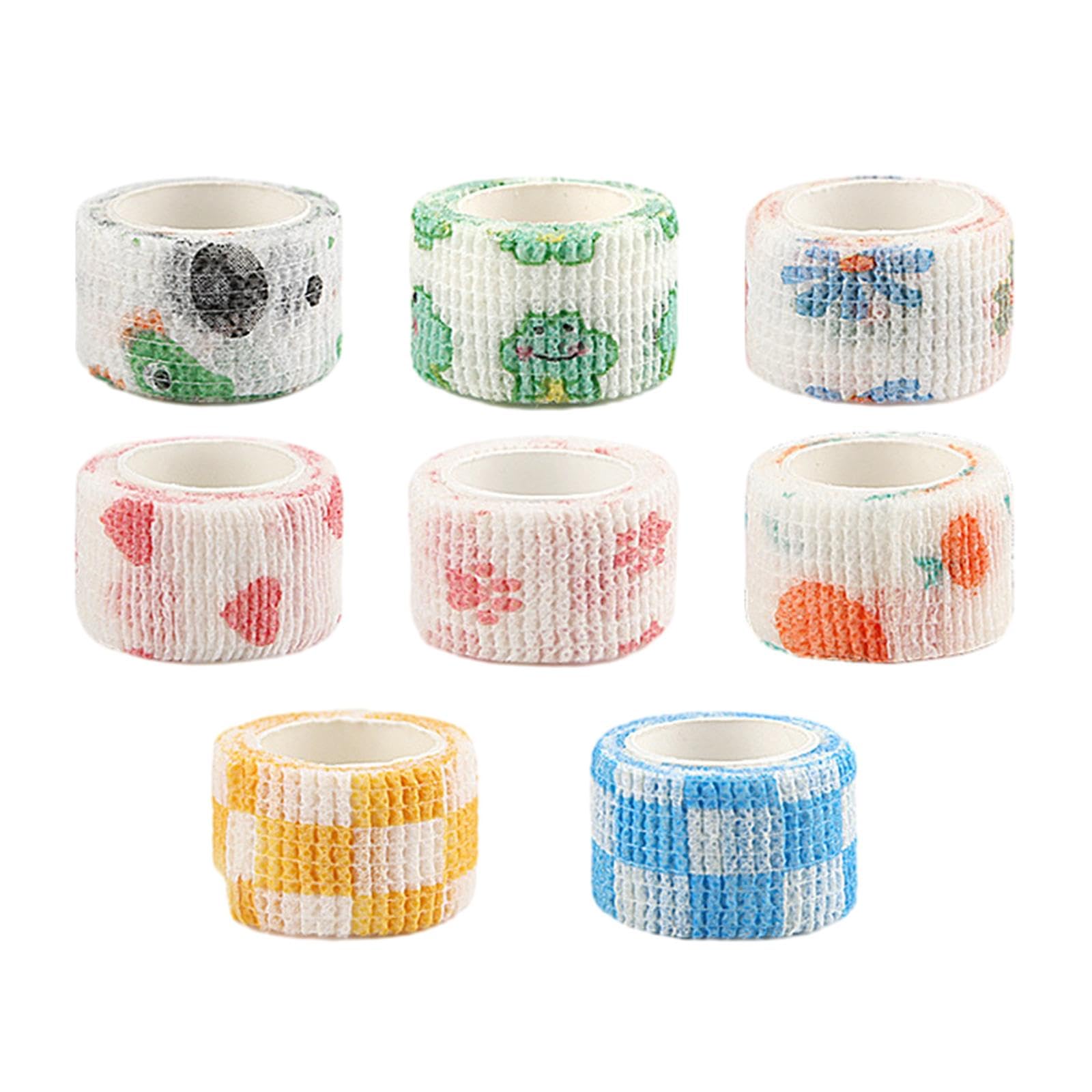 DYNWAVE 8X Finger Guard Tape - Cute Elastic Cohesive Bandage for Writing, Typing & Craft Protection - Multipurpose Finger Protector for Office, School & Daily Use