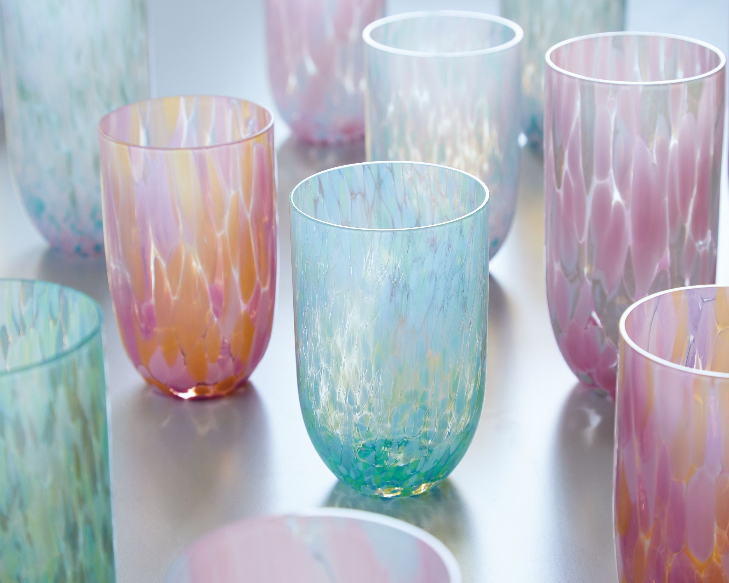 Rosa Splash Drinking Glass - 12oz Elegant Tumbler for Iced Coffee, Tea & Cocktails - Perfect for Home, Office & Outdoor Use