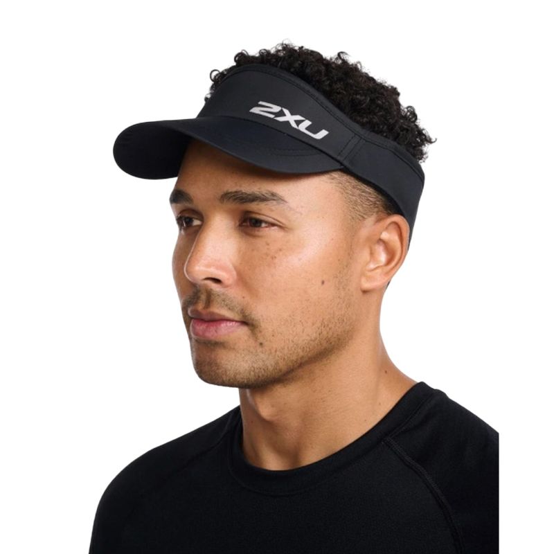 2XU Performance Running Visor for Men & Women - Lightweight, Sweat-Wicking Sun Protection for Outdoor Running, Hiking & Sports
