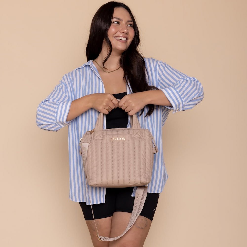 Puffy Pillow Crossbody Bag - Soft & Stylish Latte Shoulder Bag for Women | Perfect for Travel, Shopping & Everyday Use