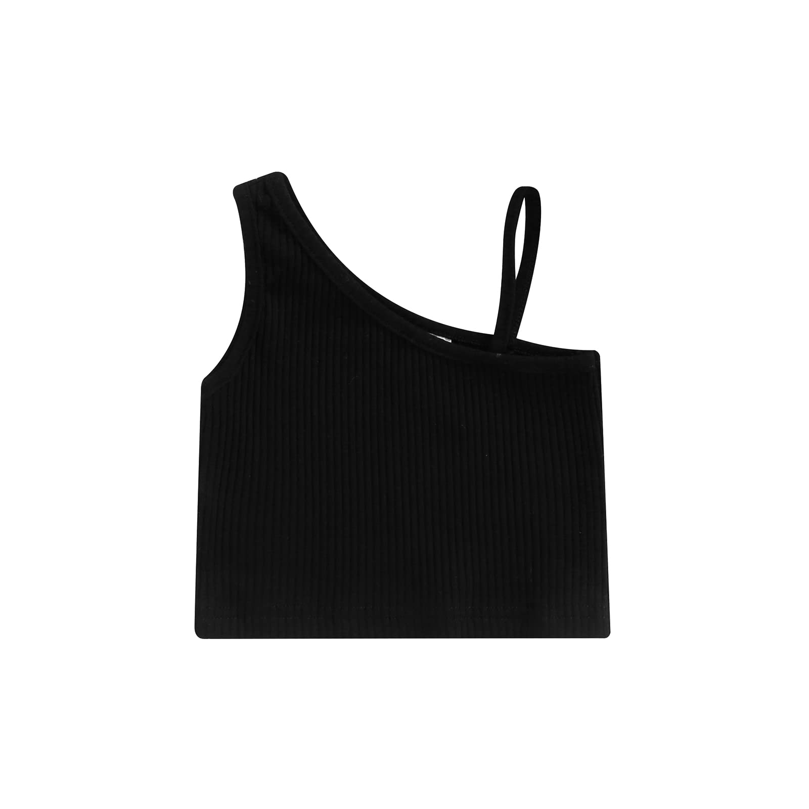 Toddler Baby Girl Ribbed Sleeveless Halter Tank Top - Spaghetti Strap Cami Top - Solid Color Casual Summer Outfit - Perfect for Playdates, Beach Trips & Outdoor Adventures