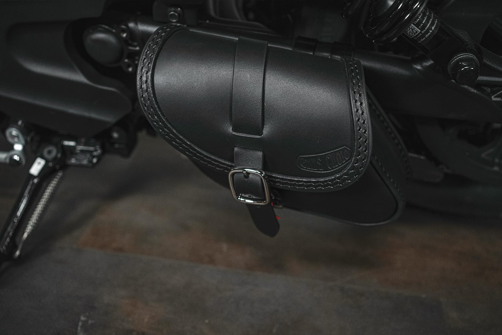 Premium Leather Swingarm Bag for 2015-2025 Indian Scout & Scout Bobber Motorcycles - Fits Scout 101, Classic, Sport & Super Scout Models (Black Stitched) - Perfect for Daily Commuting & Road Trips