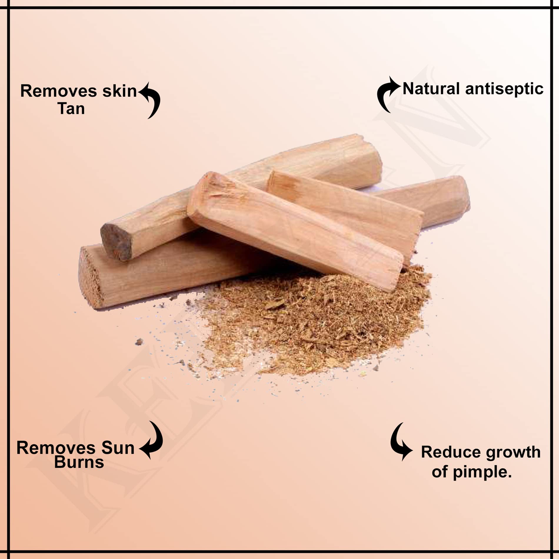 **Keegan 100% Natural Sandalwood Powder, Lemon Peel Powder, Hibiscus Powder, Mulethi Powder & Multani Mitti Powder for Face & Skin Care (40g Each) – Organic Beauty Solutions for Glowing Skin, Acne Treatment & DIY Face Masks**