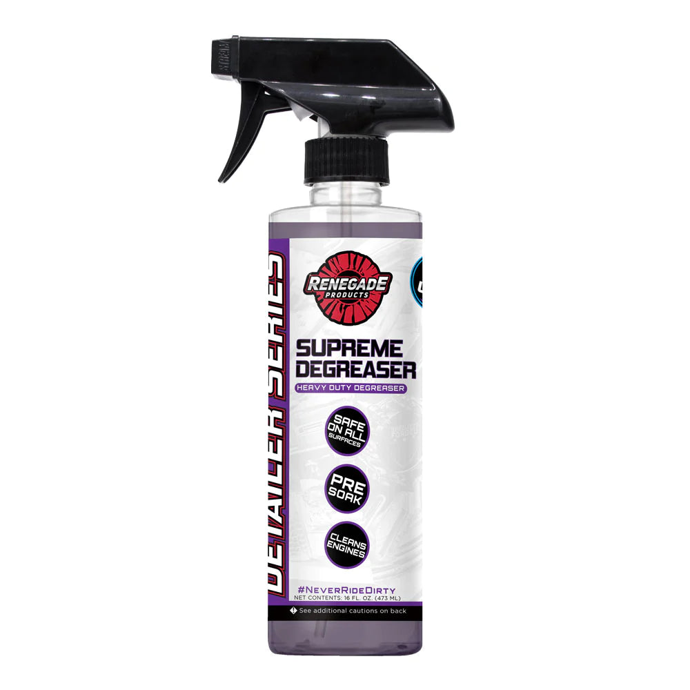 Renegade Detailer Series Supreme Degreaser - Heavy Duty Car & Engine Cleaner for Auto Detailing, Motorcycle, Marine & Industrial Use - Removes Grease, Oil & Grime Fast
