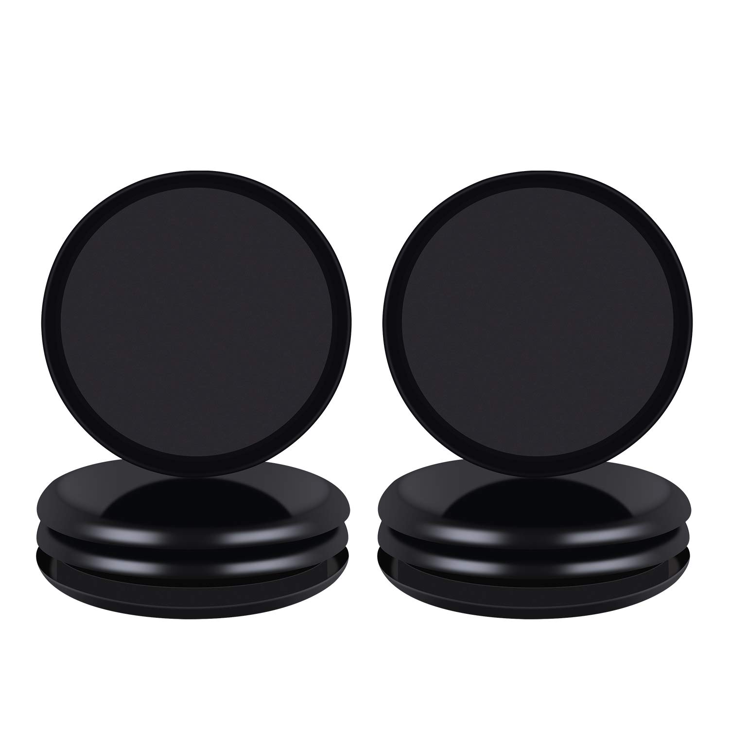 8 Pack Heavy Duty Furniture Sliders for Carpet - 5 Inch Round Moving Pads for Sofa, Bed, Couch & Fridge - Reusable Furniture Glides for Easy Moving - Perfect for Home Relocation & Room Rearrangement (Black)
