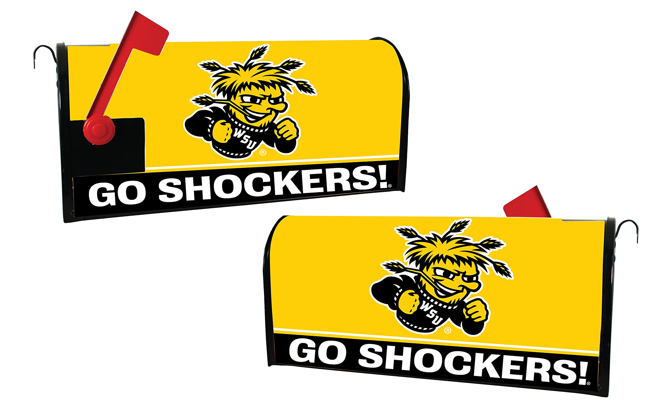 Officially Licensed Wichita State Shockers Mailbox Cover - 2021 New Design | Durable Outdoor Decorative College Mailbox Cover for Fans & Alumni