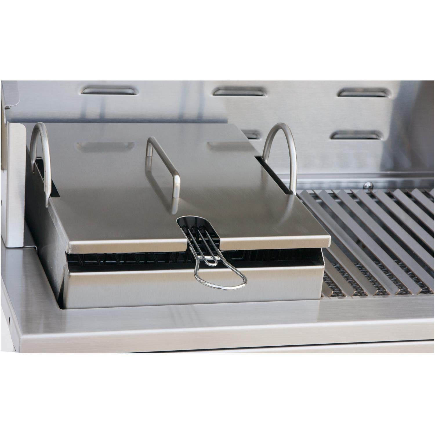 Solaire Stainless Steel Steamer and Fryer Pan - Compatible with Solaire 30/42/56 Inch Outdoor Grills - Perfect for Backyard BBQ, Camping & Tailgating Cooking
