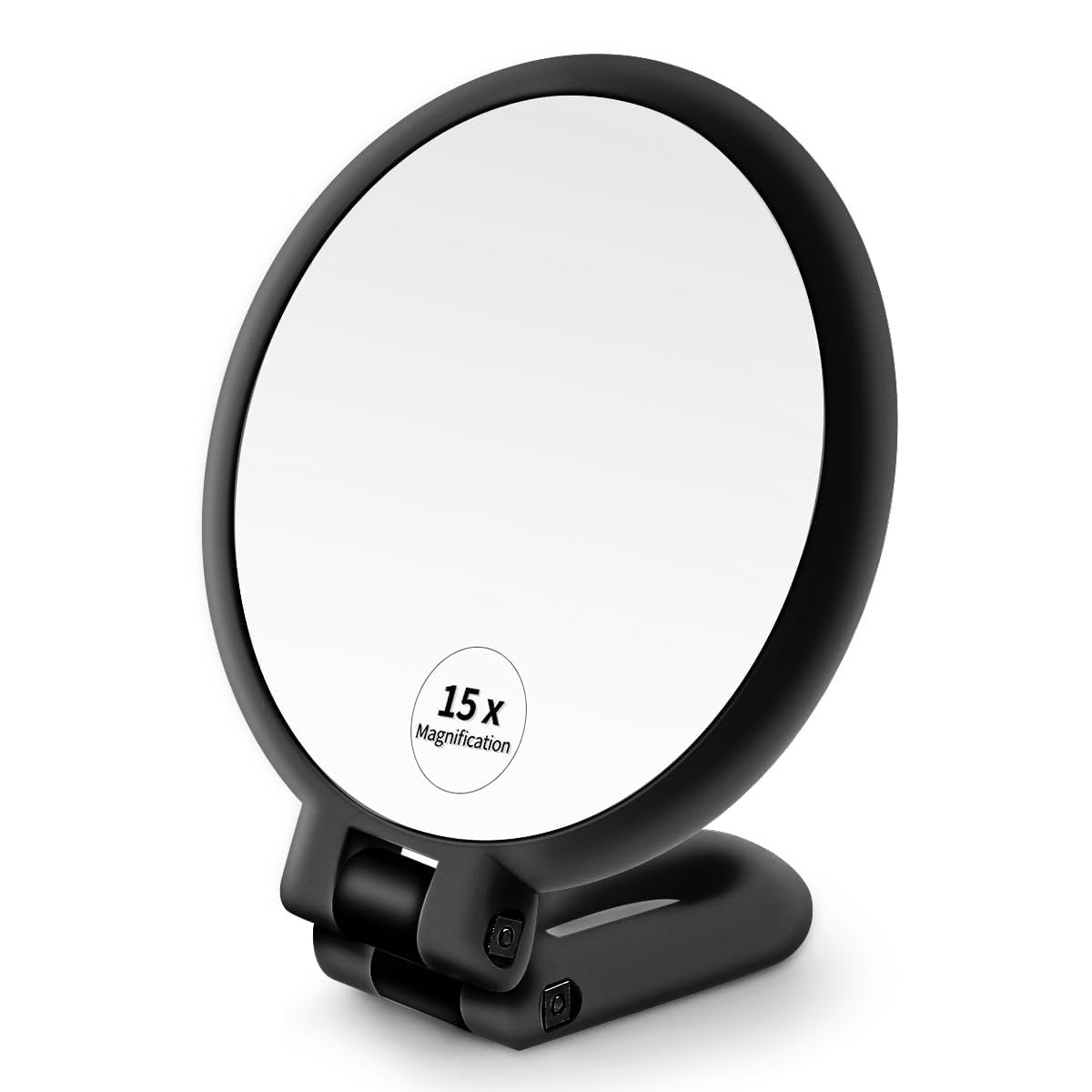 Foldable Handheld Mirror with Handle - Double Sided Magnifying Makeup Mirror for Women & Girls | Portable Travel, Home & Bathroom Vanity Mirror | Compact Folding Design for Easy Storage