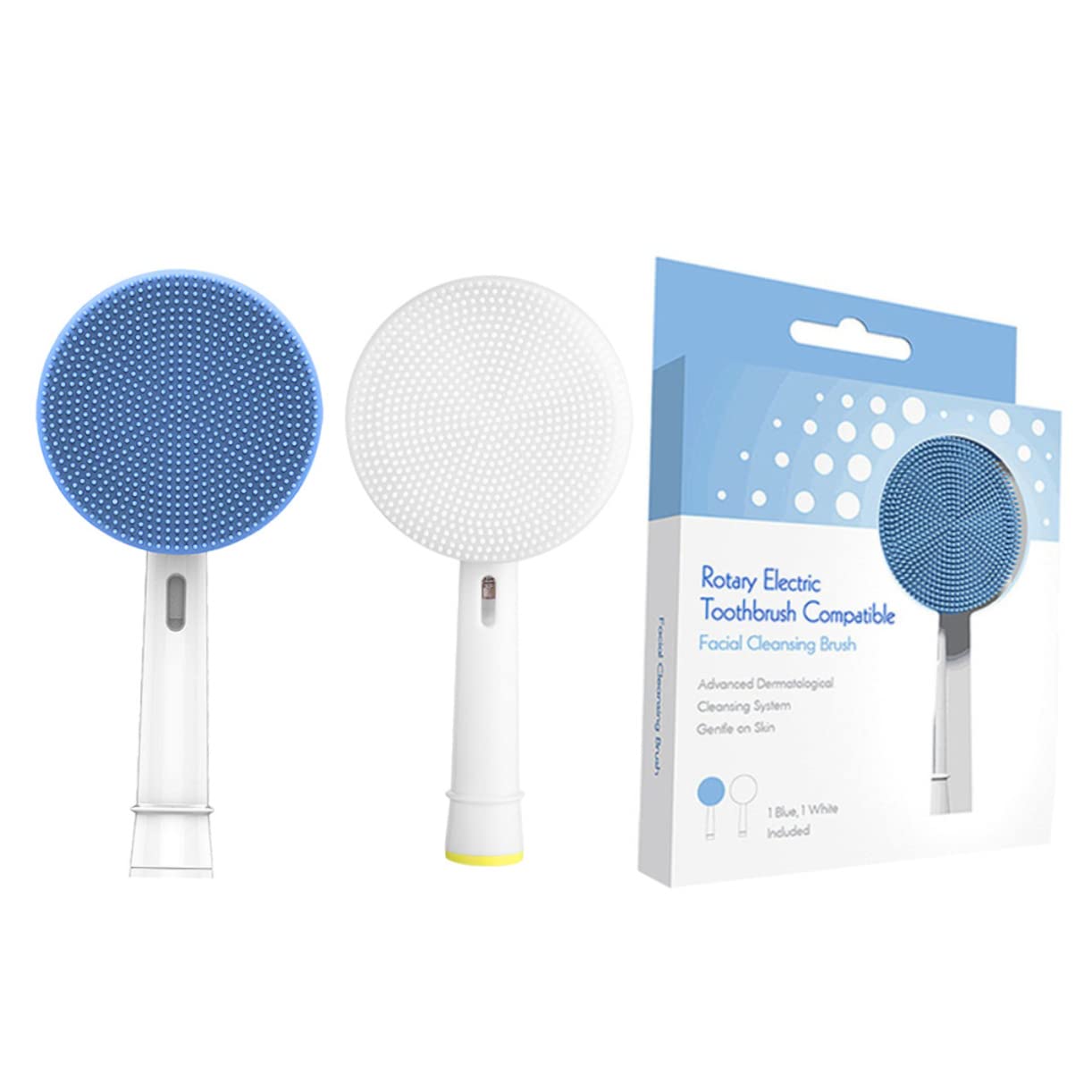 DOITOOL 2-Pack Silicone Facial Cleansing Brush Heads for Electric Face Cleansers - Gentle Exfoliating & Deep Pore Cleaning Brush for Skincare Routine, Makeup Removal & Daily Face Wash