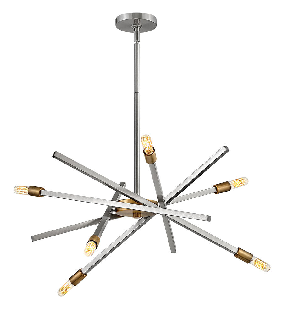 Maude Sputnik Modern Chandelier - Mid Century Lighting Fixture for Dining Room, Living Room & Bedroom | Stylish Ceiling Light for Home Decor