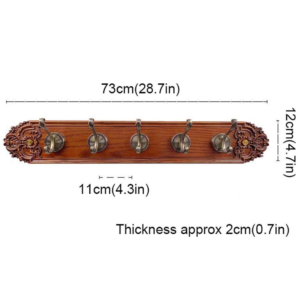 Premium Wall Mounted Coat Rack - European Style Luxury Coat Hanger with Hooks for Jackets, Hats & Umbrellas | Space Saving Entryway Organizer for Hallway, Bedroom & Closet (Multiple Sizes Available)