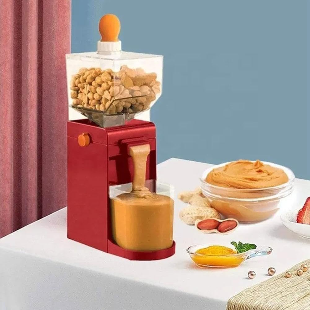 Electric Peanut Butter Maker Machine - Automatic Nut Grinder for Almonds, Cashews & Sesame Seeds with Non-Slip Base | Perfect for Home Kitchen, Healthy Snacks & Vegan Recipes