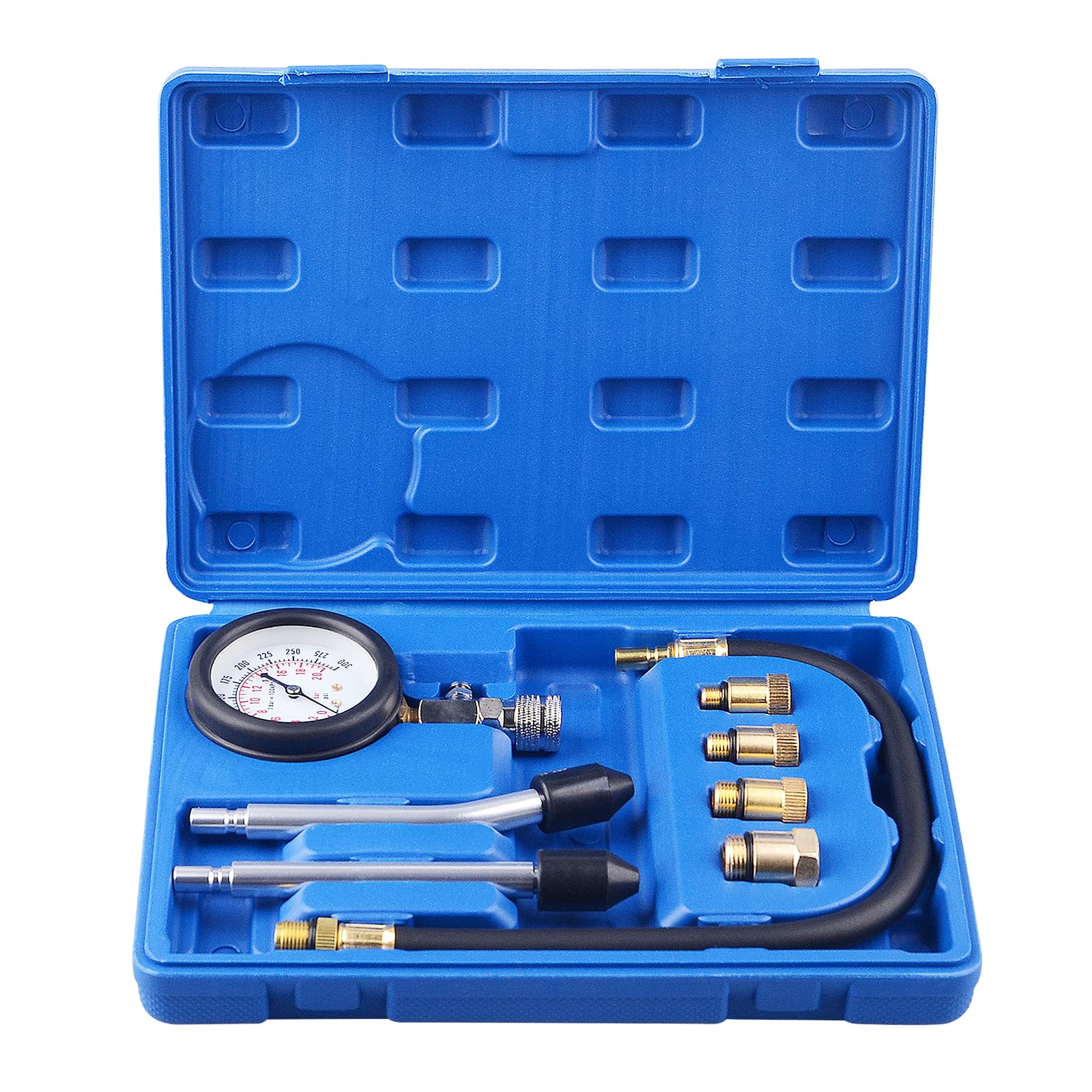 Professional Gasoline Engine Compression Tester Kit - Automotive & Motorcycle Diagnostic Tool for Cars, Trucks, Bikes - Perfect for Mechanics, DIY Enthusiasts, and Vehicle Maintenance