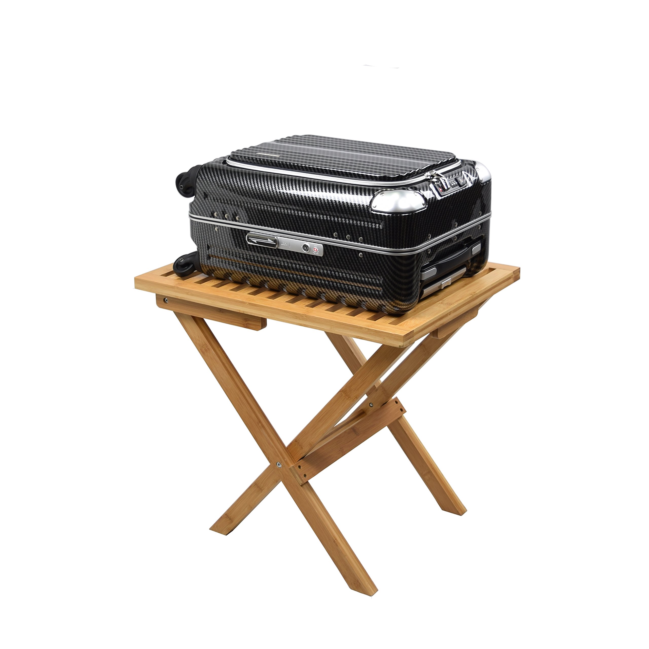 Proman Products Mirage Deluxe Foldable Bamboo Luggage Rack - 24