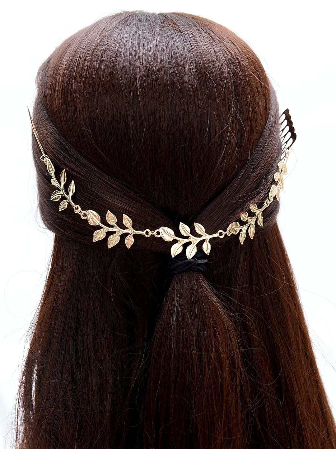 Yellow Chimes Hair Comb Pin - Gold Tone Floral Hair Clip for Women & Girls - Perfect for Weddings, Parties & Everyday Styling