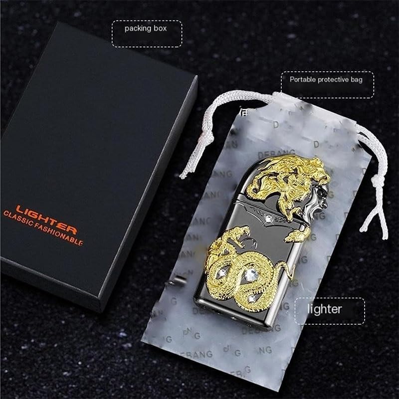 Dual Flame Butane Lighter - Windproof Torch for Cigarettes Indoor & Outdoor Use
