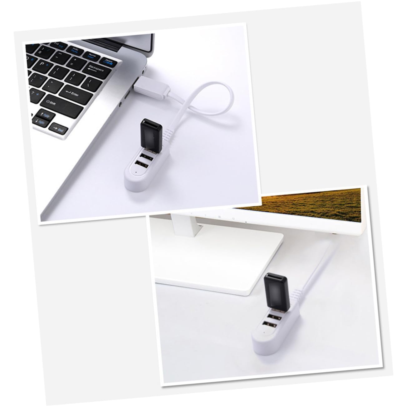 Housoutil 2-Pack 3A Fast Charging USB Hub with 3 Ports - High-Speed Multi-Port Extension for Desktop, Laptop, iPad, iPhone - Perfect for Home Office, Gaming & Travel Accessories