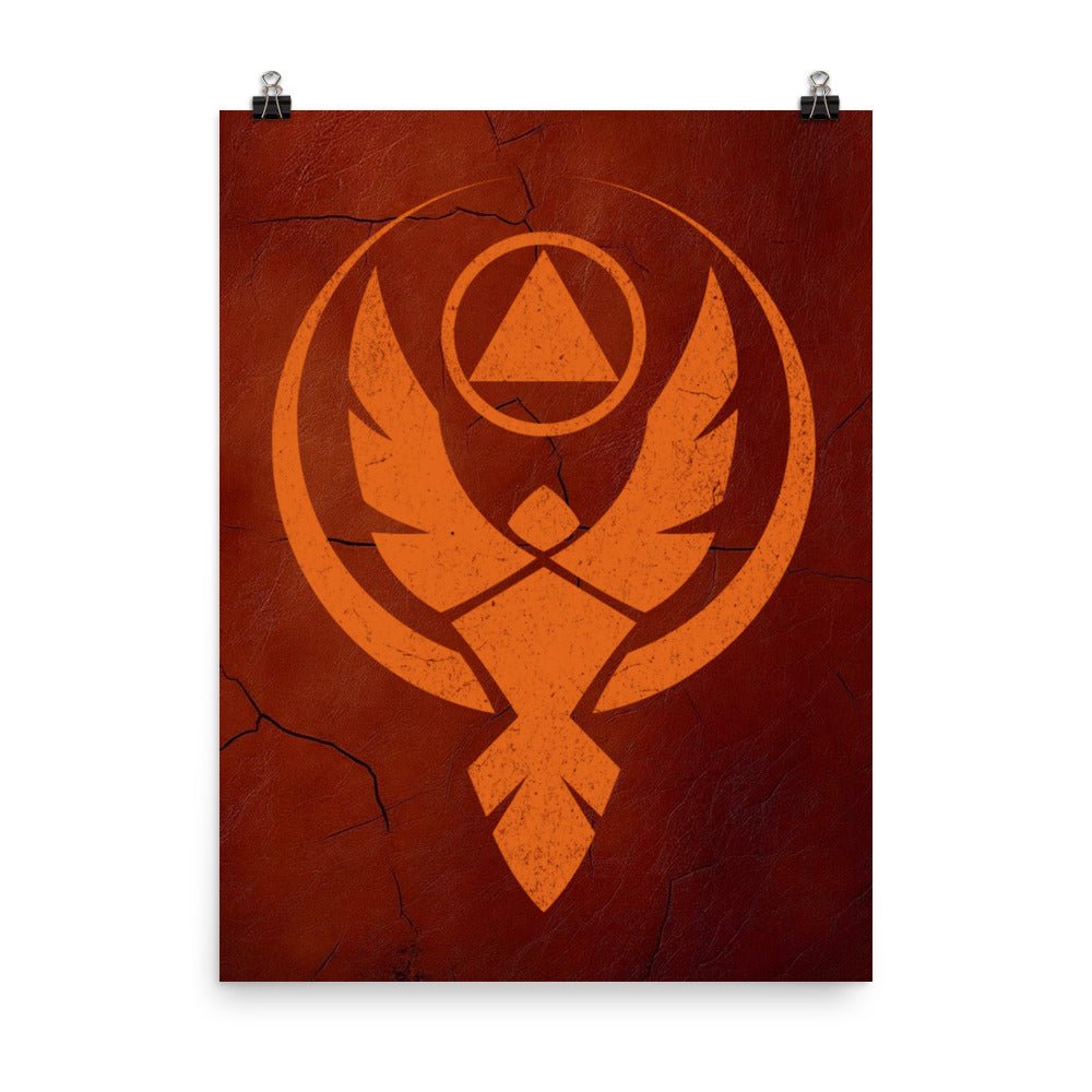 Phoenix Reborn Poster - Red Ember Edition | Wall Art Decor for Living Room, Bedroom & Office | Inspirational Home Decor Gift
