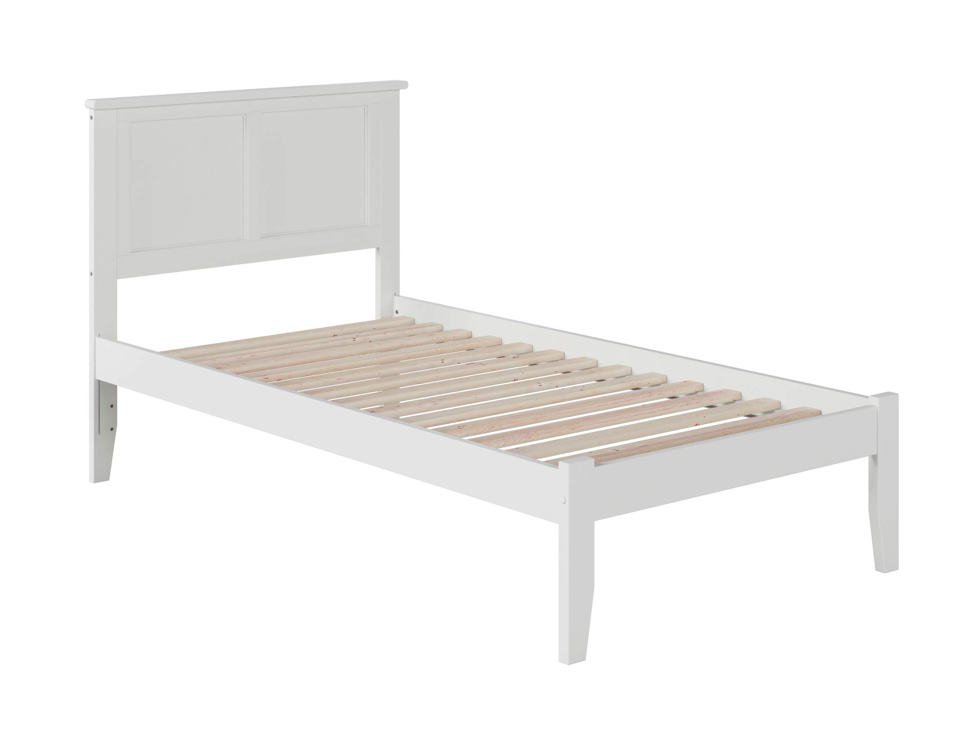 AFI Madison Twin Platform Bed Frame with USB Charging Ports - Modern Minimalist Wooden Bed for Small Spaces, Kids & Teens Room, Dormitory, Apartment
