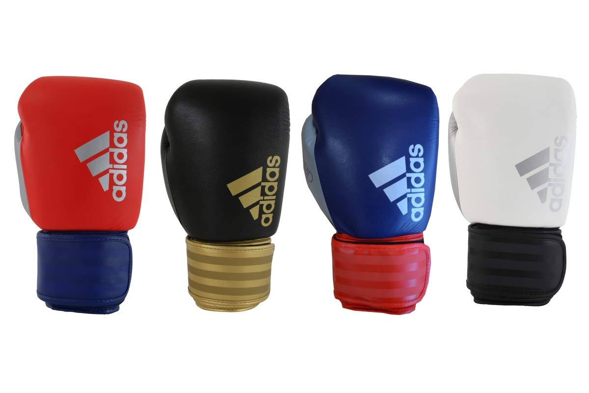 Adidas Hybrid 200 Leather Boxing & Kickboxing Gloves for Women & Men - Premium Training Gloves for MMA, Muay Thai, Sparring & Fitness Workouts