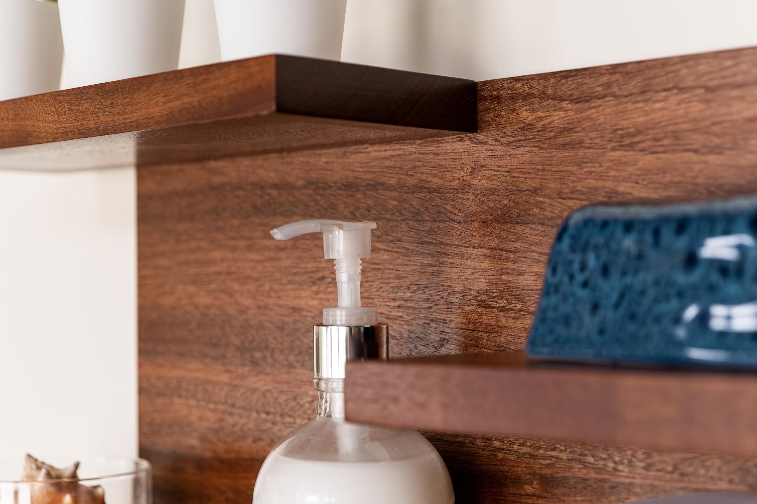 Straga Rustic Wall Mounted Bathroom Shelves - 23
