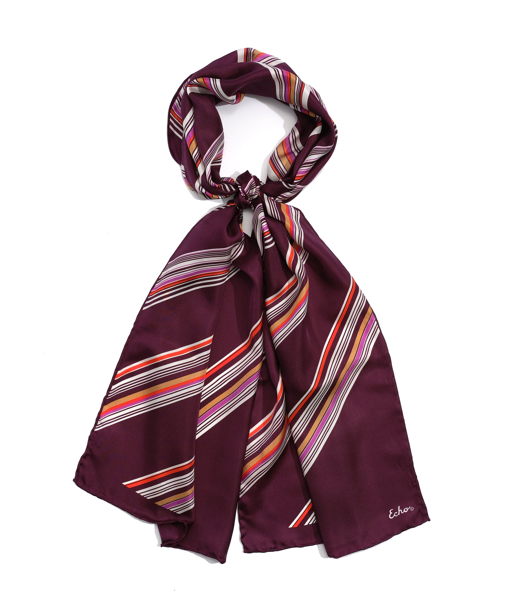 Elegant Ribbon Candy Silk Scarf - Soft & Luxurious Fashion Accessory for Women - Perfect for Parties, Weddings & Everyday Style