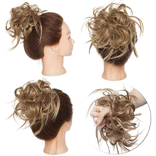 Messy Bun Scrunchie for Women - Stretchable Hair Tie for Tousled Updo & Ponytail - Perfect for Workouts, Yoga, and Everyday Styling