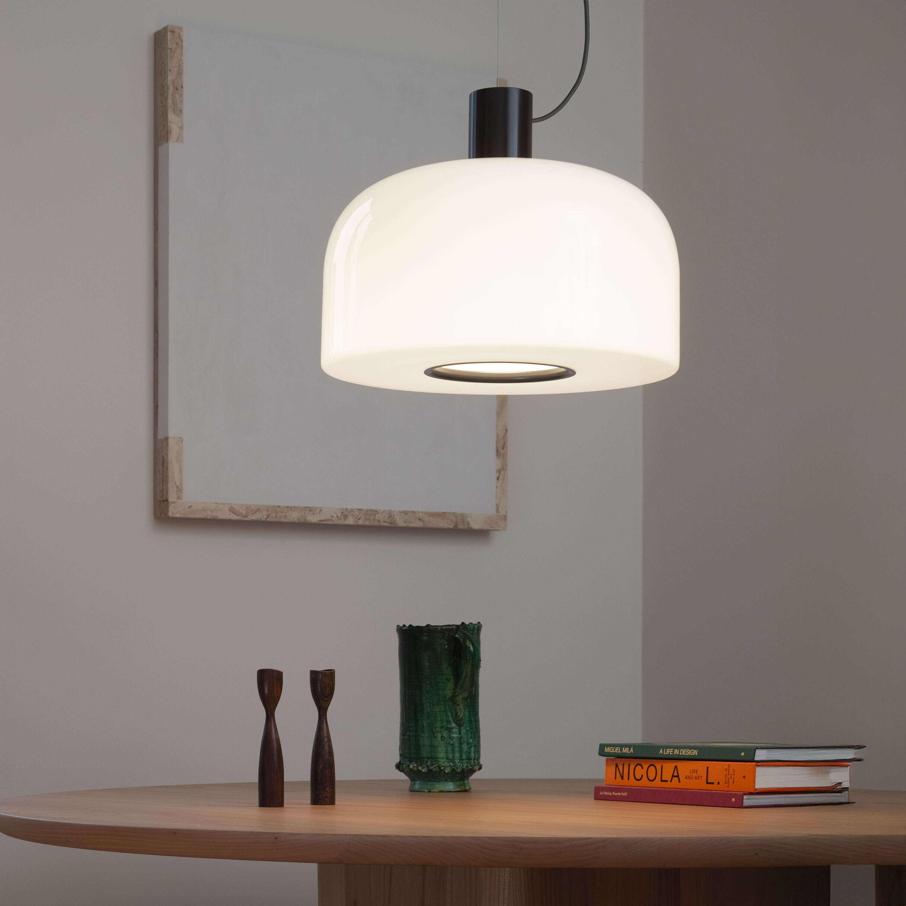 Bellhop Glass S2 Suspension Lamp - Modern Pendant Light Fixture for Dining Room, Kitchen Island & Living Room Decor