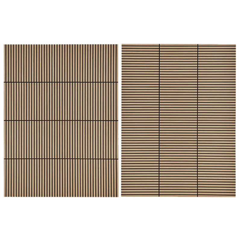 Square WOODFLEX Acoustic Wood Slat Wall Panels - Oak Veneer Soundproofing Tiles (4-Piece Set) for Home Theater, Office & Studio Decor