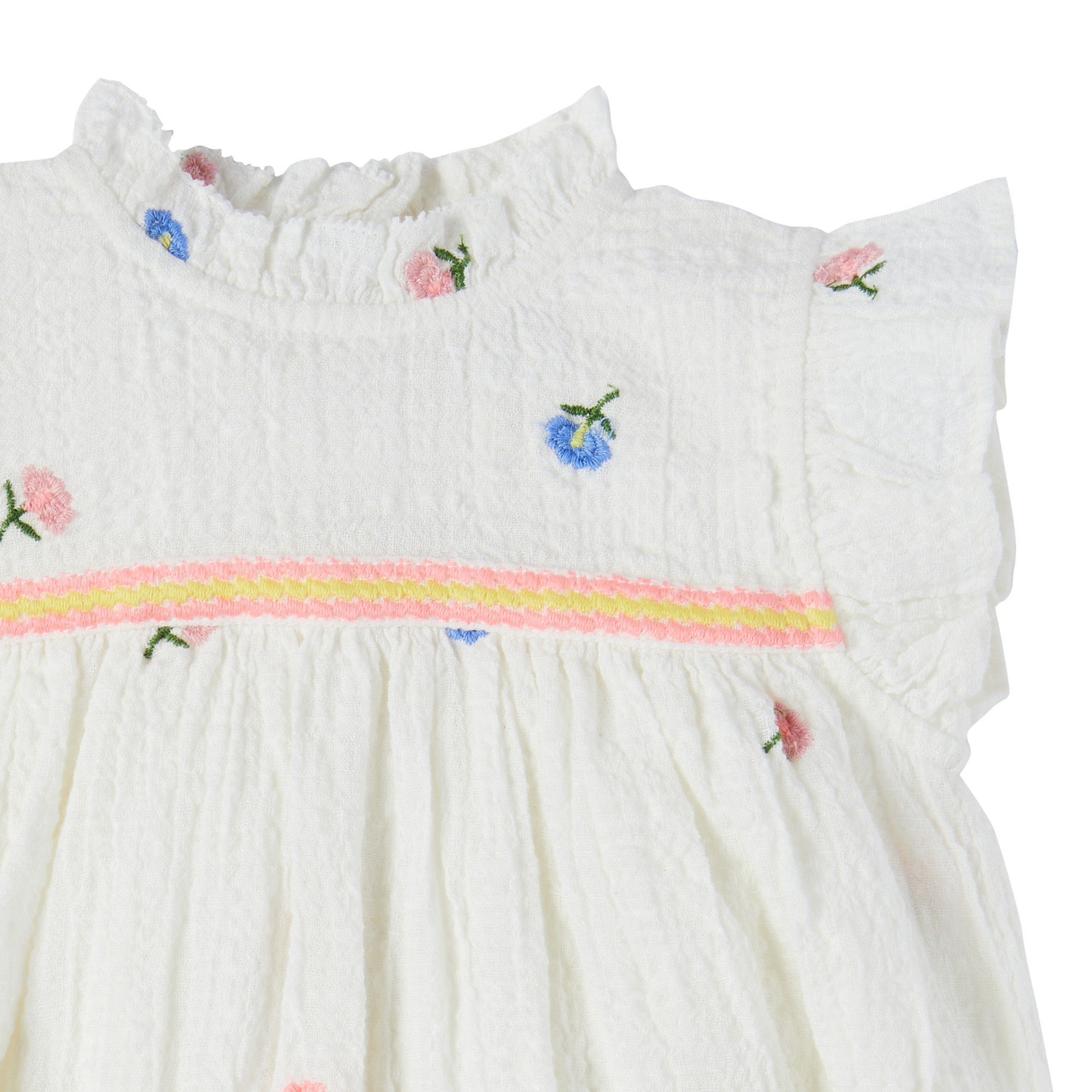 Bonheur du Jour Paris Bora Girl Baby Overall - White | Stylish & Comfortable Infant Romper for Everyday Wear, Playdates & Photo Shoots