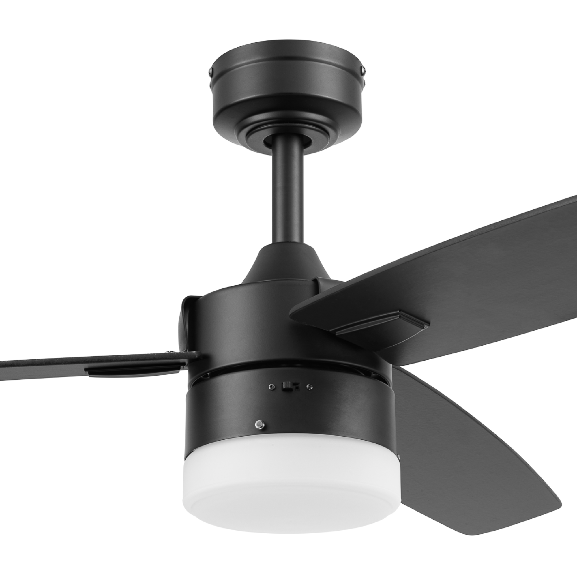 42 Inch Honeywell Conifer Matte Black Ceiling Fan with Light Kit and Remote Control - Perfect for Living Room, Bedroom, and Outdoor Patio Cooling