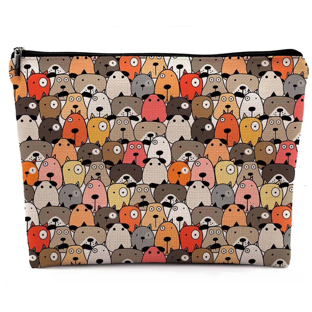 Colorful Dog Pattern Cosmetic Bag for Women & Girls - Perfect Dog Lover Gift for Birthday, Travel & Makeup Storage - Cute Dog Themed Toiletry Bag for Dog Moms & Pet Owners - Ideal for Travel, Gym & Daily Use