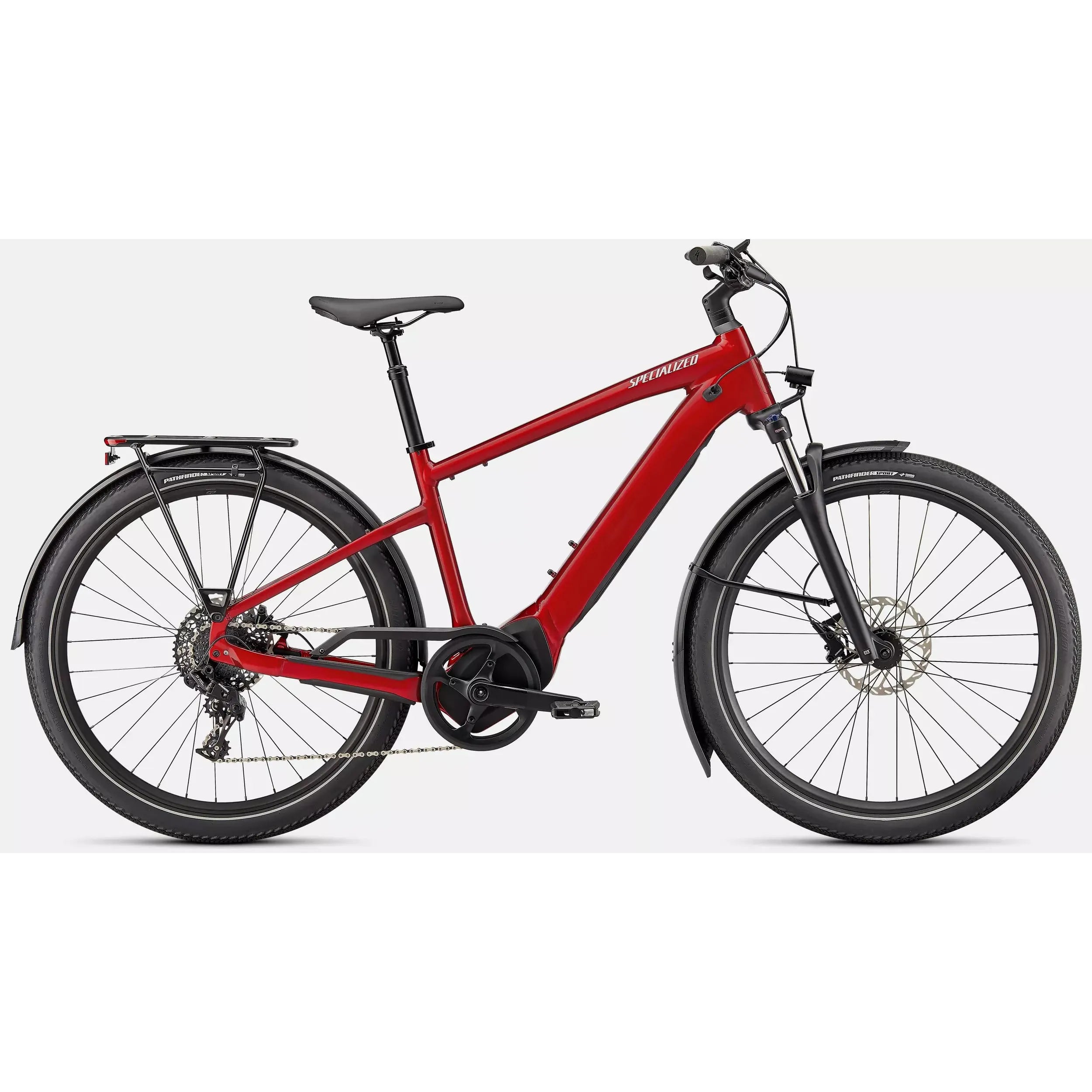 Specialized Turbo Vado 4.0 Electric Bike - Red Tint & Silver Reflective - Commuter E-Bike for Urban Riding & Adventure Cycling