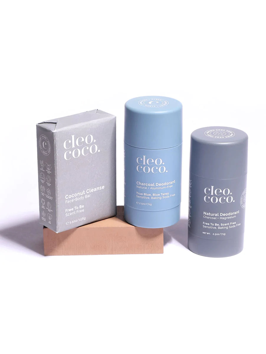Natural Charcoal & Magnesium Deodorant - Scent Free, Aluminum Free - For Sensitive Skin & Active Lifestyle