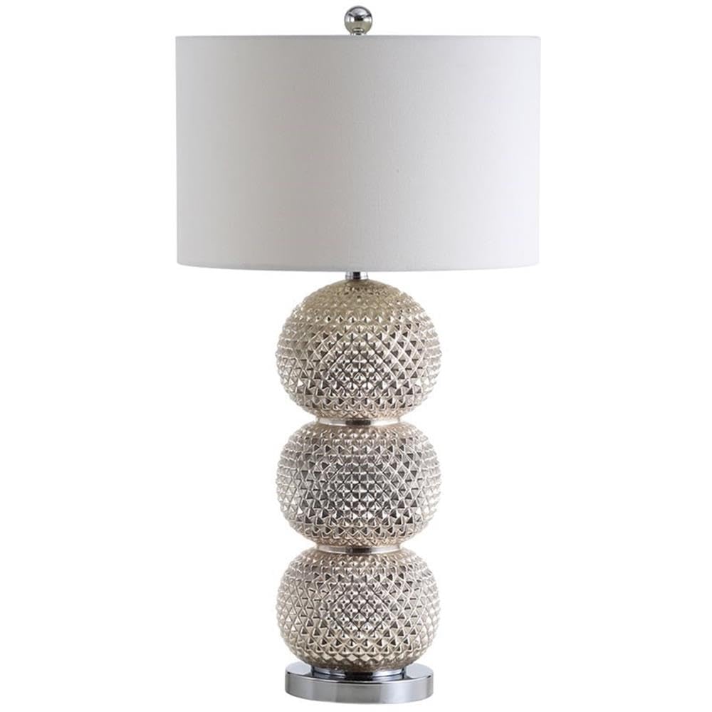 SAFAVIEH Darcia Chrome 31-inch Modern LED Table Lamp for Bedroom, Living Room & Home Office - Adjustable Nightstand Desk Light with Energy Efficient Bulb Included - Perfect for Reading, Working & Ambient Lighting