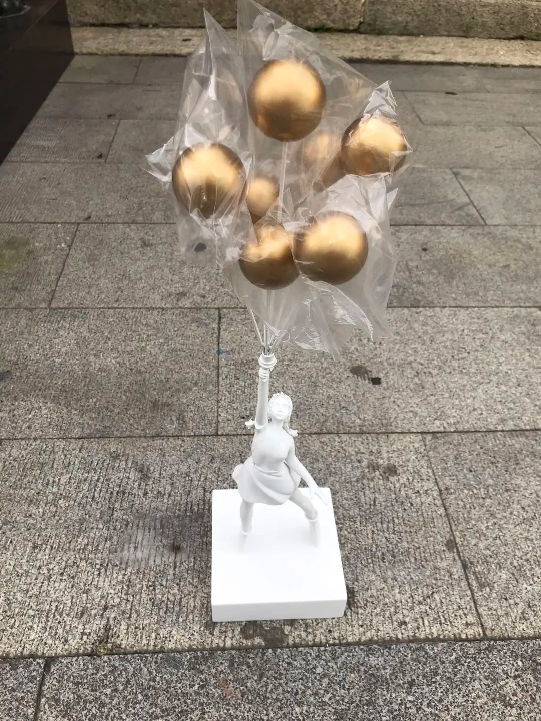Banksy Flying Balloons Girl Art Sculpture - Street Art Collectible for Home Decor & Gift Giving