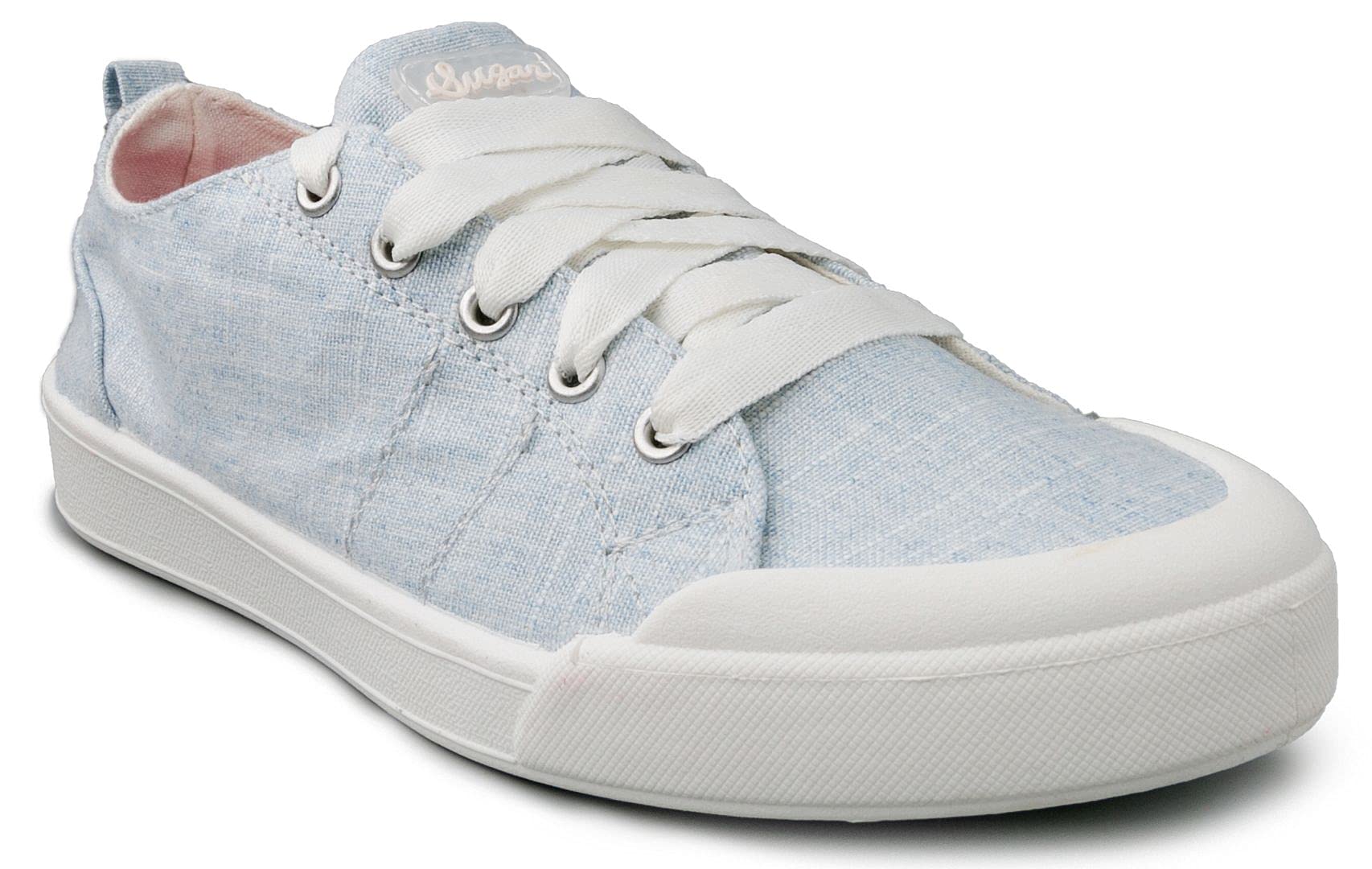 Women's Canvas Sneakers - Low Top Lace Up Casual Shoes with Cute Fashion Design - Comfortable Walking Shoes for Women - Perfect for Daily Wear, Festivals & Outdoor Activities