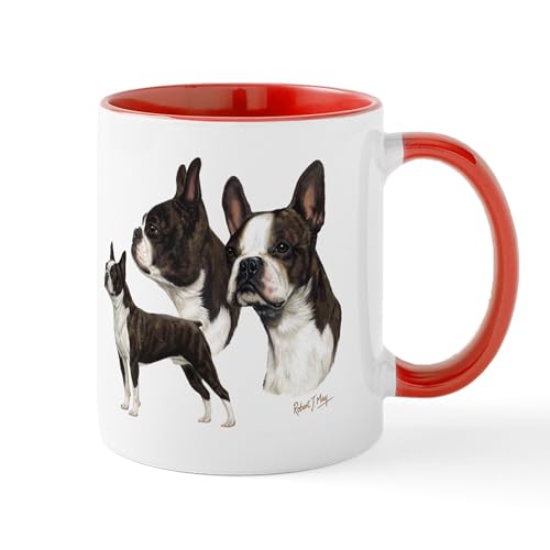 White/Red Inside - Boston Terrier Mug