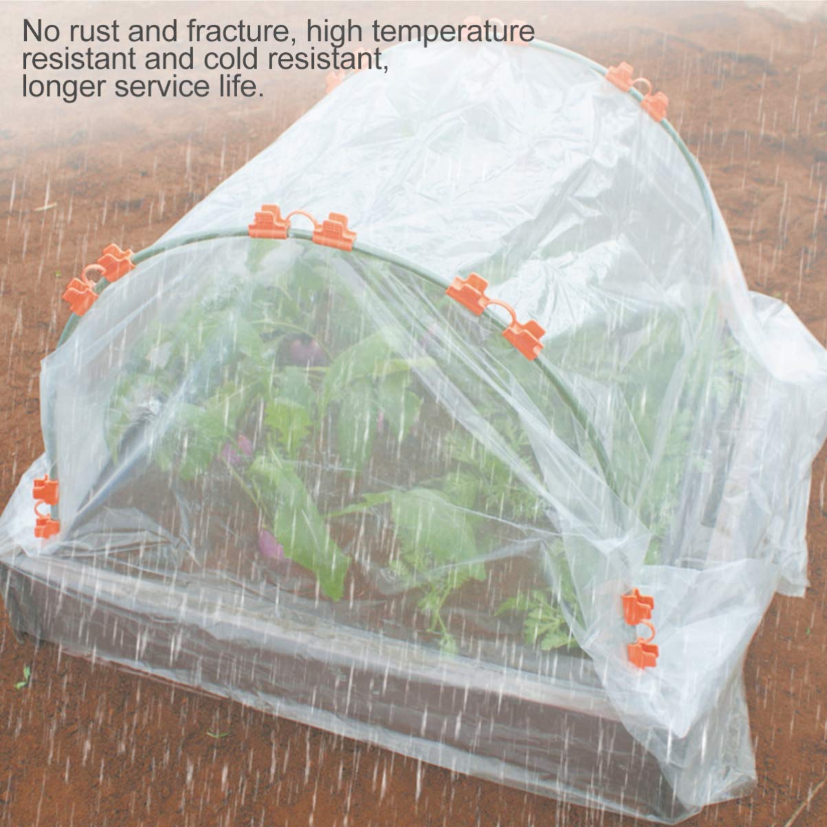 10pcs Greenhouse Membrane Buckle Retainer Clips - Plastic Frame Tube Clamps for Greenhouse Film, Sunshade Net & Mesh Fixing - Secure Arch Greenhouse Covering - Ideal for Gardening, Farming & Plant Protection