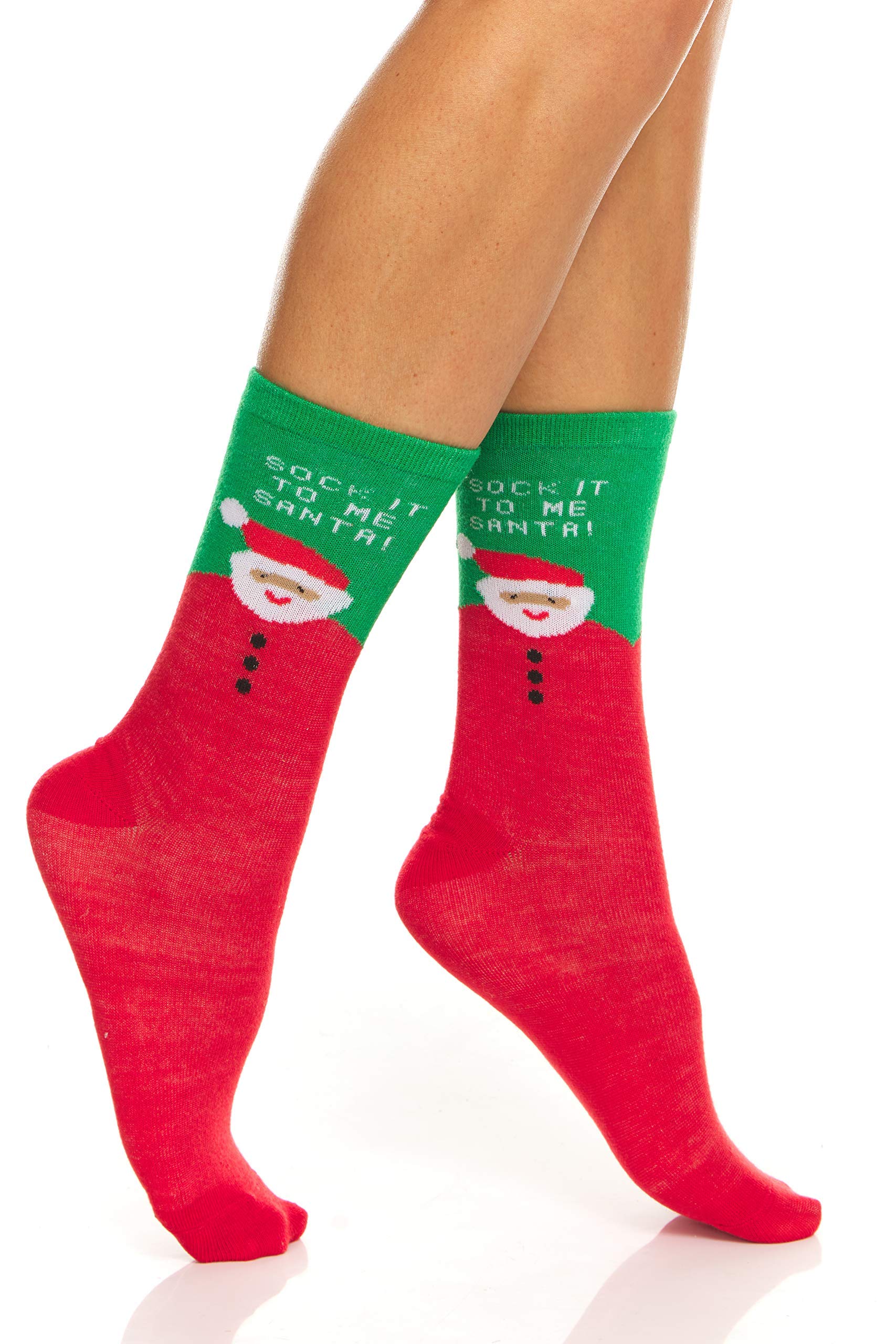 Yacht & Smith Women's Christmas Socks - Holiday Novelty Crew Socks with Fun Colorful Festive Designs - Perfect for Gifts, Parties & Cozy Winter Wear