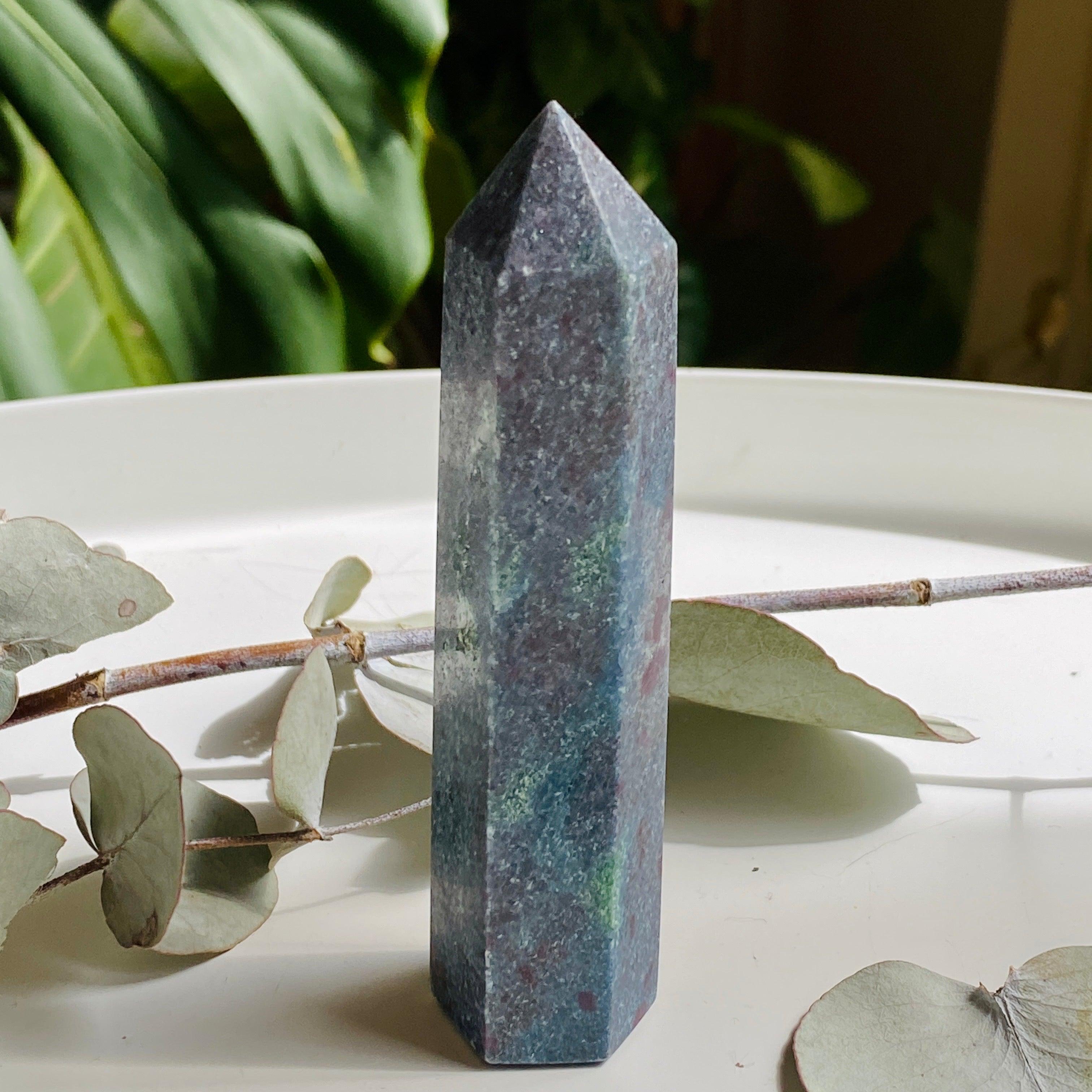 Natural Ruby Kyanite Generator RKG 03 - Healing Crystal for Meditation, Chakra Balancing & Energy Work | Perfect for Home Decor, Yoga Studio & Spiritual Gifts